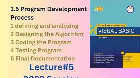Visual basic Chapter 1 By IT Series | Program Development Process | bsc\adp\bs computer science