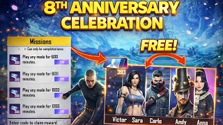 8th Anniversary Celebration Code | Get FREE Characters & Rewards | free character vouchers | PUBGm