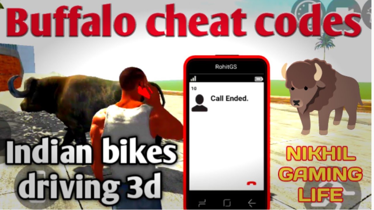 Buffalo 🦬 cheat codes Indian bikes driving 3d new cheat code