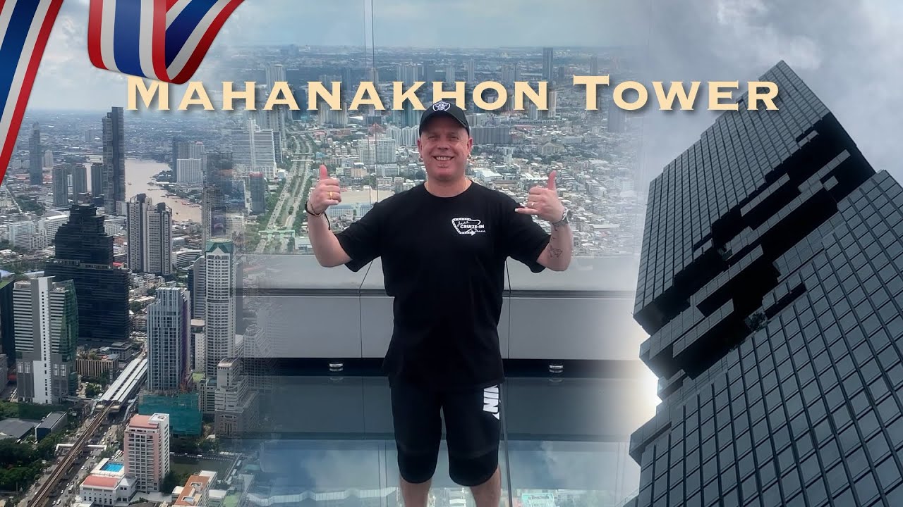 Best views of BANGKOK at the Mahanakhon Skywalk . THAILAND. 
