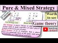 Pure & mixed Strategy|6|Game theory|Operation Research|GTU|Difference between pure & mixed strategy