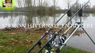 Pêche à la carpe | Session hivernale en rivière  [FULL HD]