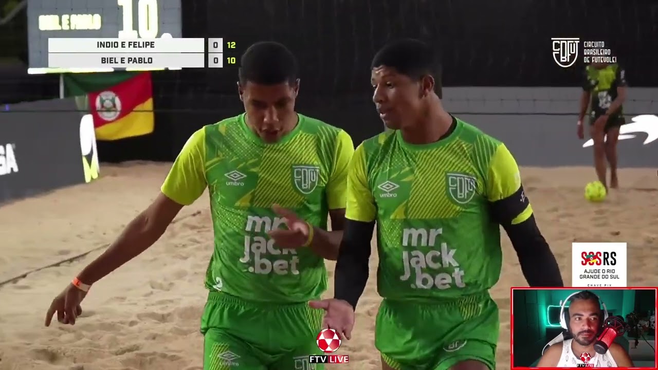 Semifinal CBFUT - Índio e Felipe x Pablo e Biel - Circuito Brasileiro de Futevôlei  React FTV Ep 290