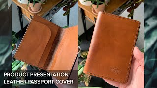 Leather passport cover - Simple product presentation / Fieldnotes