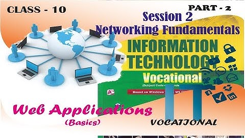 Unit-2 Web Applications | Session 2 Networking Fundamentals IT Vocational CBSE Class 10 Part-2