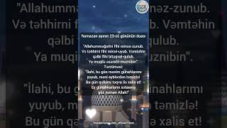 Ramazan Ayının 23Cü Gününün Duası 14.04.2023