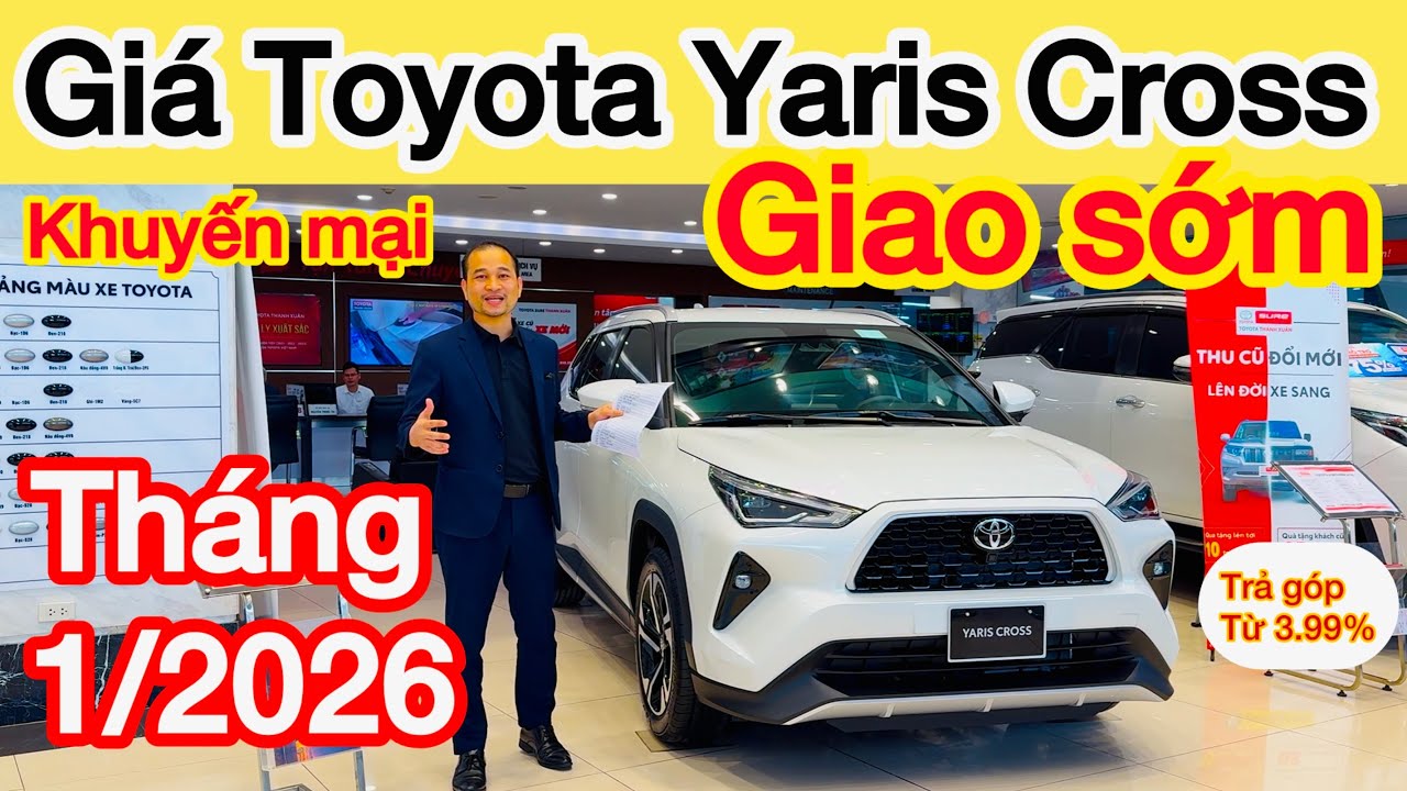Bảng giá xe Toyota Yaris Cross tháng 1/2026 khuyến mại đón Tết, Lô xe mới giao sớm, giá từ 650 triệu
