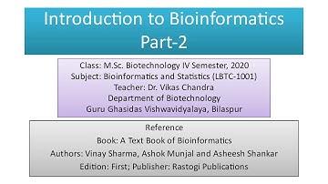 Introduction to Bioinformatics Part 2