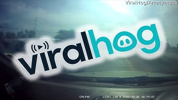 Car Rolls Over After Swerving to Miss Merging Traffic || ViralHog