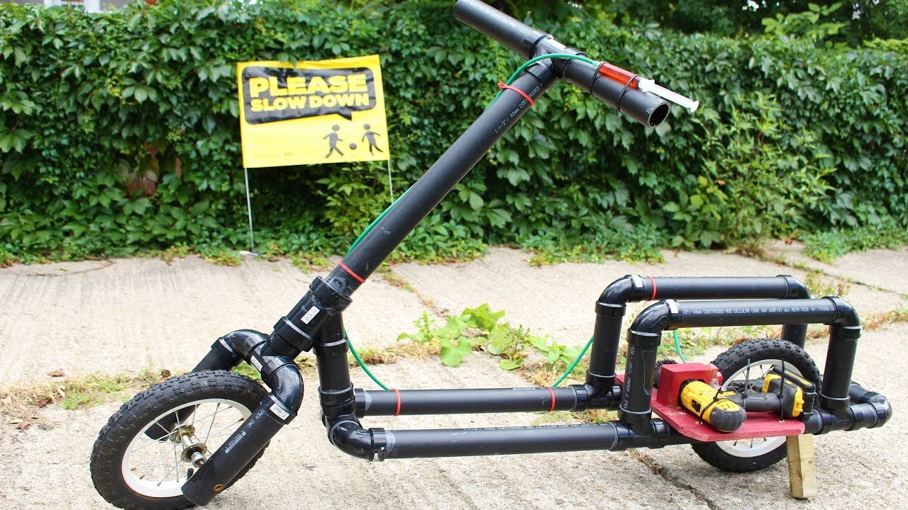 How To Make a Drill Powered Electric Bike   Simple and Cheap