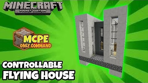 Mcpe Only Command | Controllable Flying House | Mcpe Command Block Creations