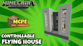 Solo comandi MCPE | Casa volante controllabile | Creazioni con command block in MCPE screenshot 3