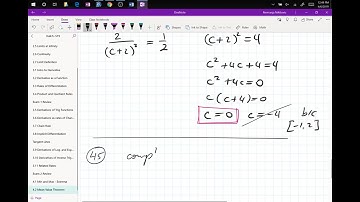 Nemanja Nikitovic Live Stream (Calculus1s 4.2 Mean Value Theorem)