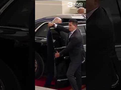 President Biden and President elect Trump take limo to Capitol