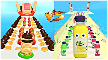Max Levels PANCAKE RUN vs Juice Run🍌🍇💕: All Levels Gameplay Walkthrough Android, iOS New UPDATE