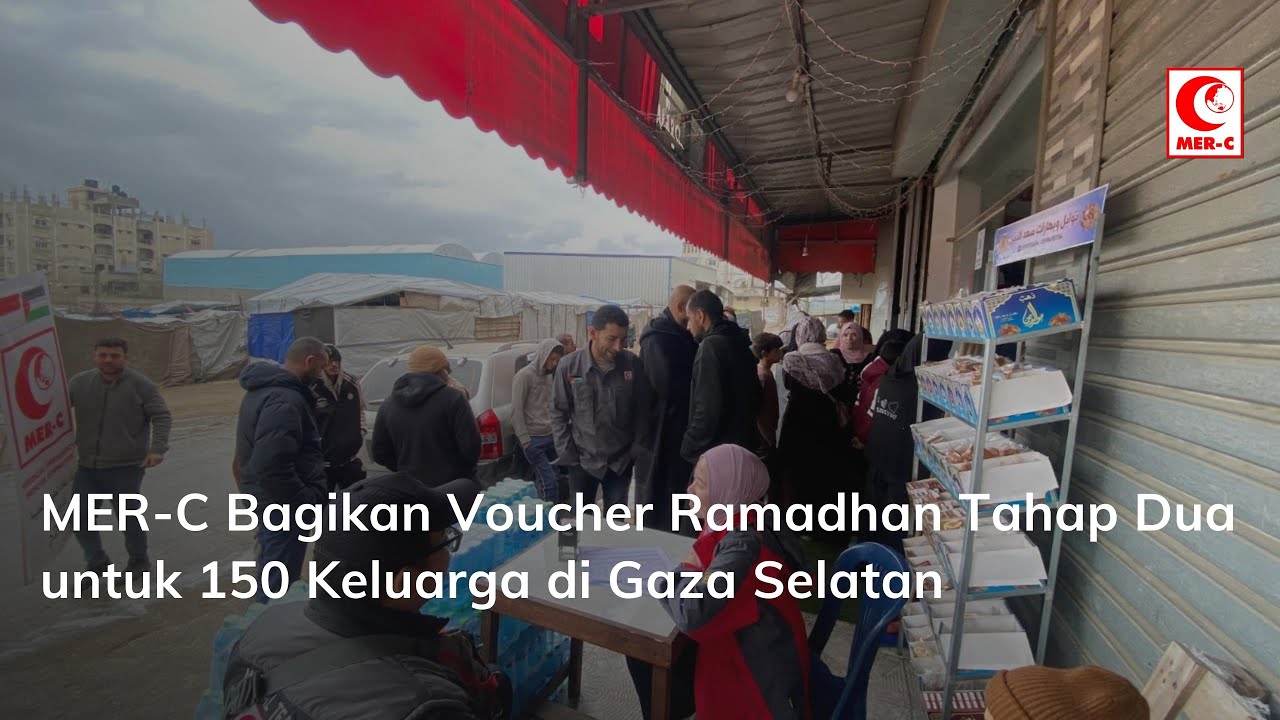 MER-C Bagikan Voucher Ramadhan Tahap Dua untuk 150 Keluarga di Gaza Selatan