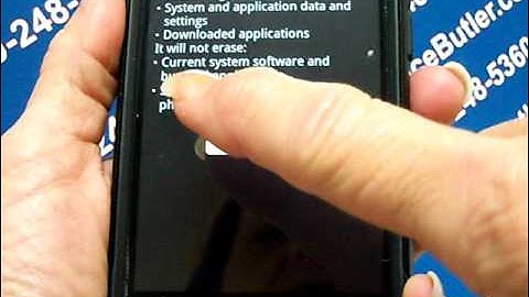 HTC Evo - Erase Cell Phone Info - Delete Data - Master Clear Hard Reset
