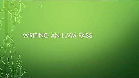 Writing an LLVM pass