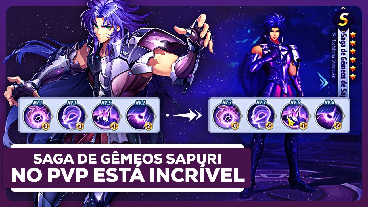 ♊💥 SAGA SAPURIS NO PVP ESTÁ INCRÍVEL - MEU VEREDITO SOBRE O PERSONAGEM