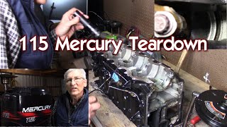 115 Mercury Outboard Powerhead Pull and Teardown - Why Does it Knock?