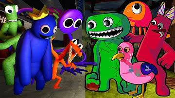 Rainbow Friends VS Garten of Banban 🎶 (FNF Friends To Your End but Garten Banban Characters Sing It)