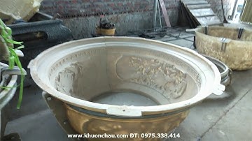 Khuôn chậu Composte có lòng trong - Khuôn chậu tròn 115cm lòng trong liền khối