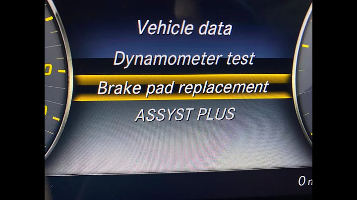 Mercedes Brake Pad Replacement Mode