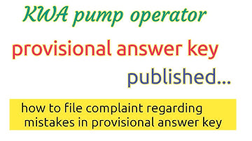 KWA pump operator provisional answer key #keralapsc #operator #kwa #answer #key