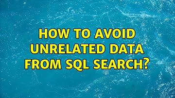 How to avoid unrelated data from sql search?