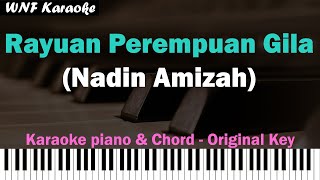 Nadin Amizah - Rayuan Perempuan Gila (Karaoke Piano Original Key & Chord Tutorial C)