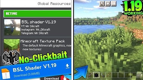 Finally Released! BSL SHADER FOR Minecraft PE | BSl Shaders Minecraft pe 1.19 | Shaders Mcpe 1.19