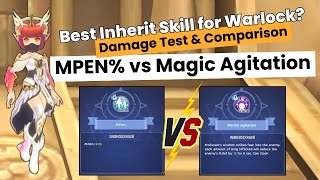 2025 ROMC - Best Inherit Skill for Warlock? MPEN% vs Magic Agitation | Damage Test & Comparison