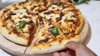 STEAK PIZZA | PIZZA RECIPE | HOW TO MAKE PIZZA screenshot 1