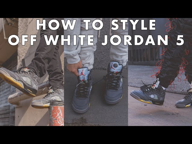 6 ways to style “OFF WHITE” Air Jordan 5's // Air Jordan 5 OUTFITS  (Streetwear & Men's Fashion) 