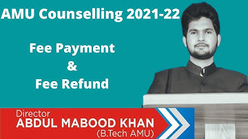 AMU Fee Payment 2021-22 | AMU Fee Refund 2021-22