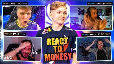 CS GO PROS & CASTERS REACT TO M0NESY PLAYS