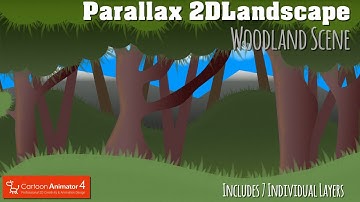 Parallax 2D Cartoon Landscape Scene Cartoon Animator 4