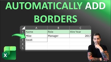 Excel Tips - How to Automatically Add Borders | Easy | No VBA Needed