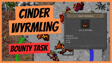 Tibia Bounty Task (Master) - Cinder Wyrmling | 1700 Paladin Gameplay