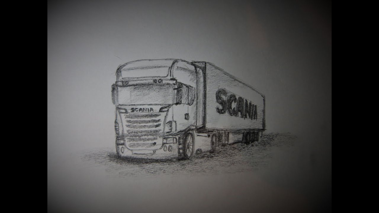 How to draw a Scania V8 - YouTube