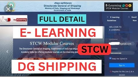 E - LEARNING DG SHIPPING || HOW TO DO E - LEARNING FOR STCW COURSE || E - LEARNING KAISY KARE