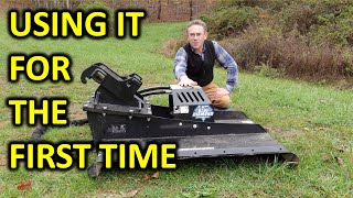 Attaching a Brush Cutter to the Mini Excavator  StepbyStep