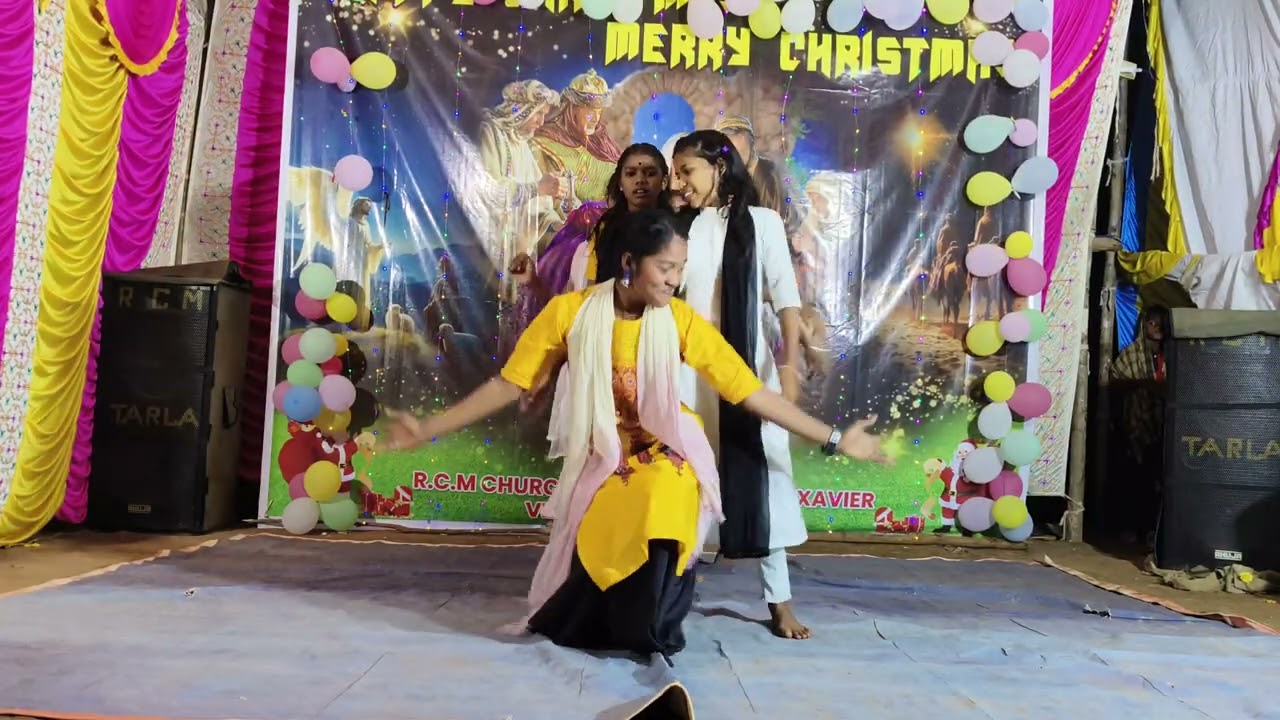 Happy Christmas Telugu girl dance village Tarla///Sidhan Roito///Youtube channel