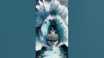 Is it Massive Tidal Wave or Tsunami ? #scaryocean #waves  #ship