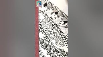 Inktober Tangles 2023 ~ Day 16 ~ Walnutz  #Shorts