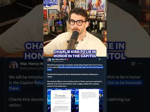 Thumbnail for they want to build a statue of Charlie Kirk in DC