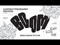 Custom typography  design layout speed art