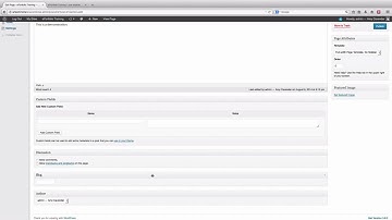 WordPress — Creating Pages and Subpages