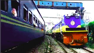 20 MINUTES RAILROAD VIDEO  IN  BANGLADESH RAILWAY TRAIN 🌴 BDINFIRU