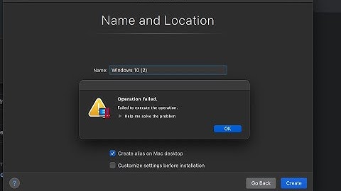 Parallels Desktop - Operation Failed. Failed to execute the operation - Error Solution